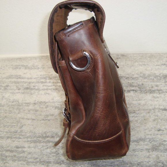 Tusting-Like Thick Heavy Leather Shoulder Messenger Bag Briefcase - Picture 11 of 14